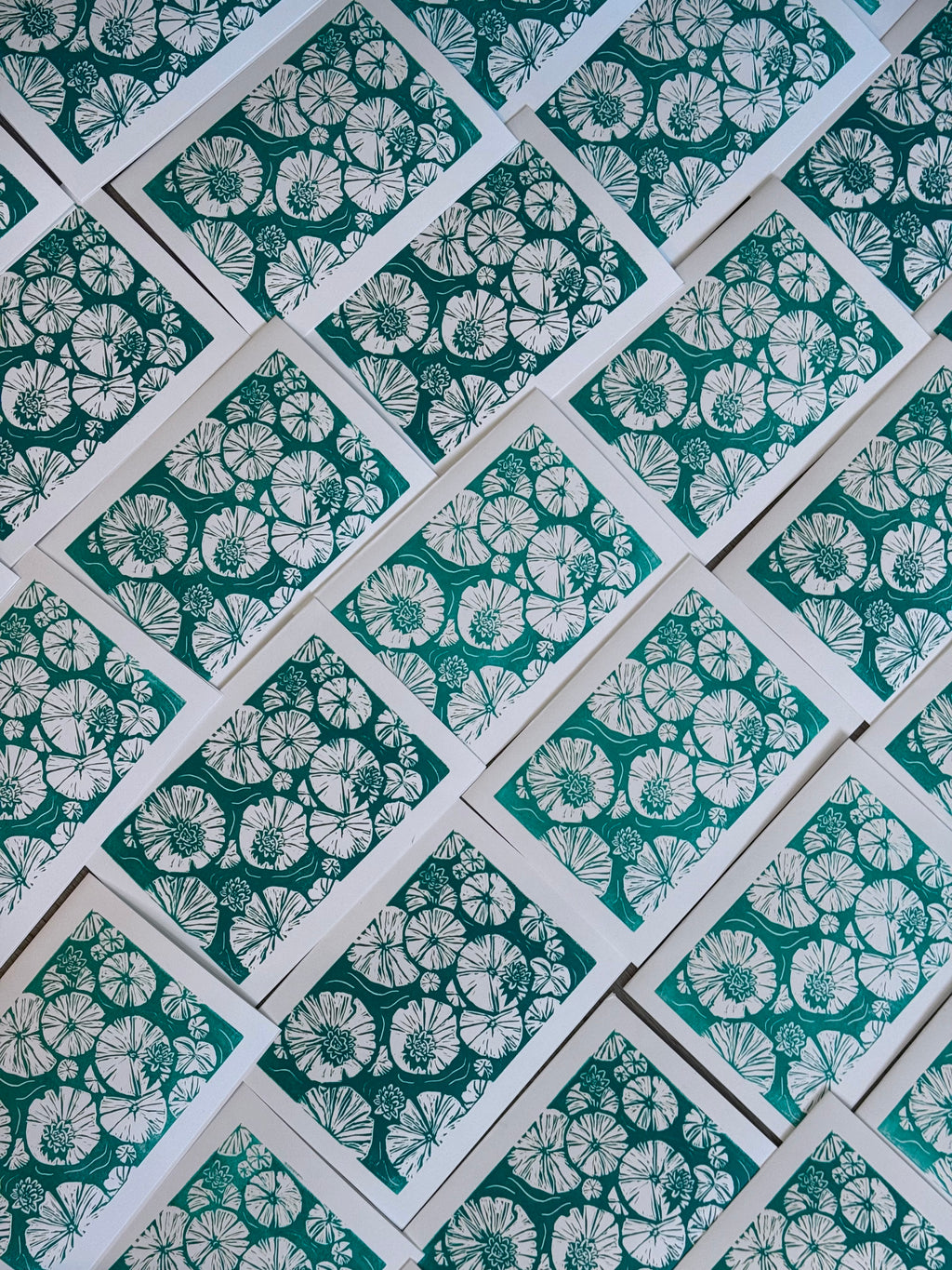 Lily Pad Linocut Print