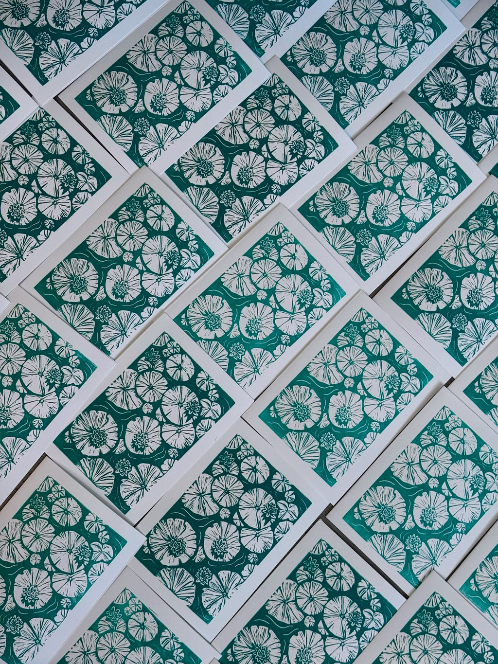 Lily Pad Linocut Print