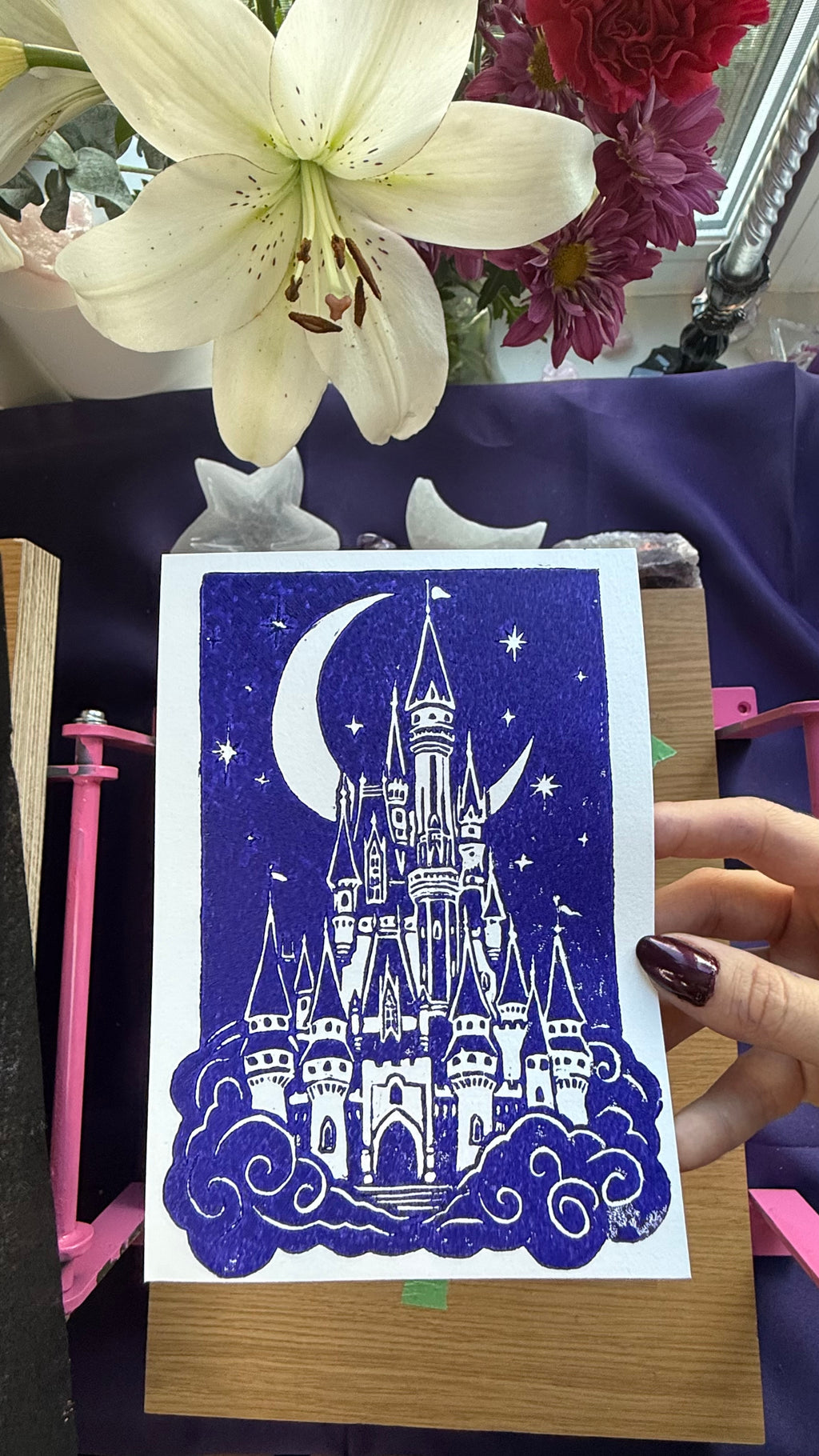 Castle Linocut Print