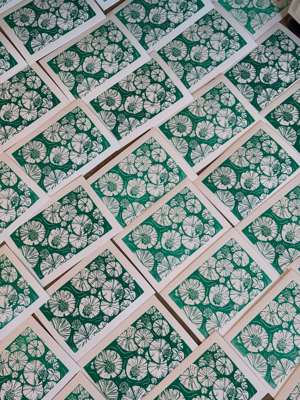 Lily Pad Linocut Print