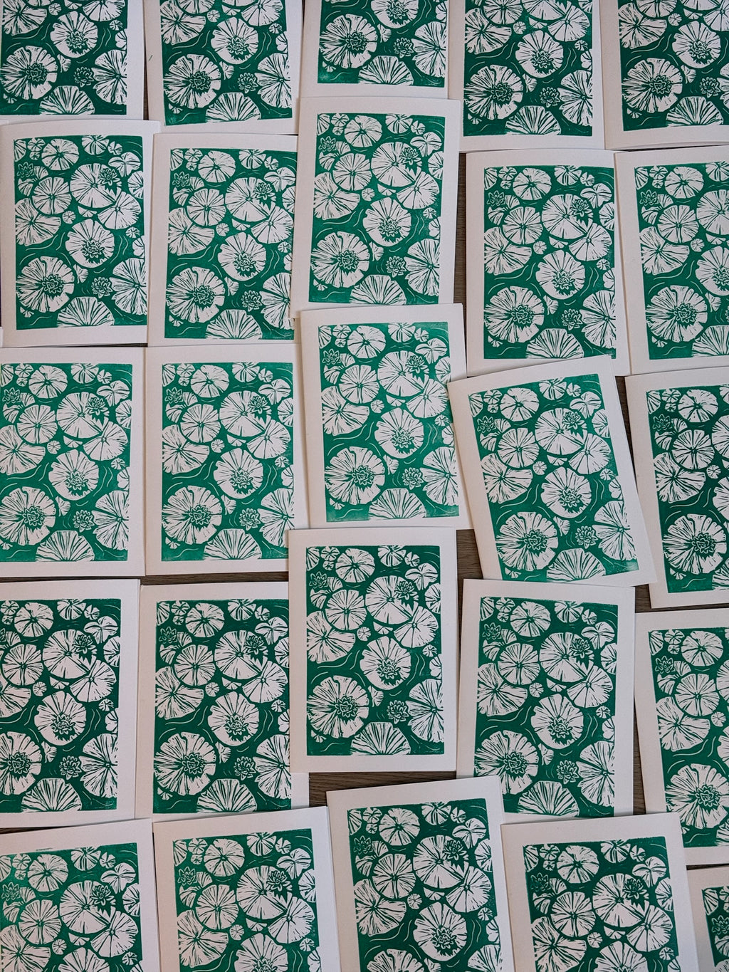 Lily Pad Linocut Print