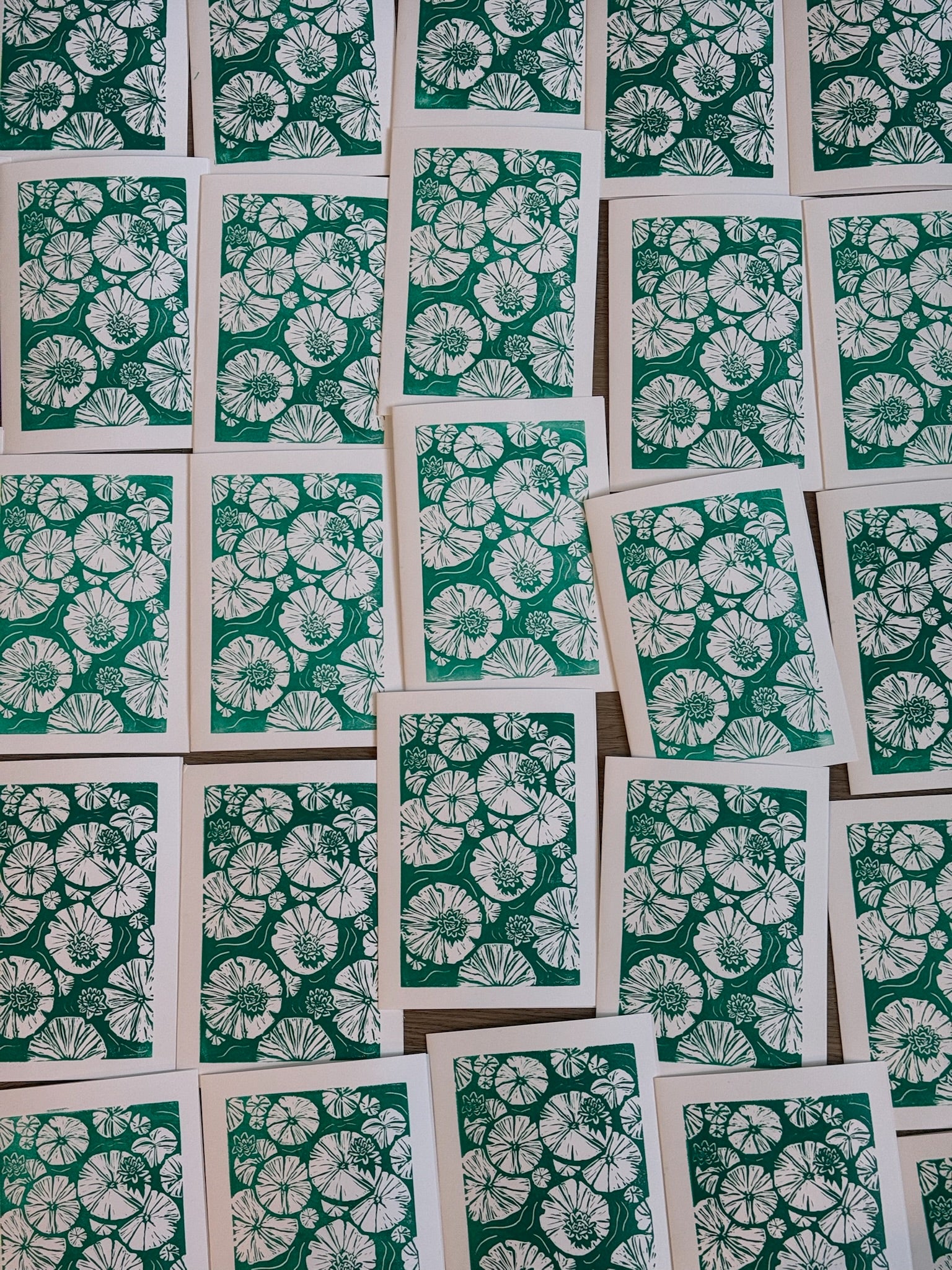 Lily Pad Linocut Print