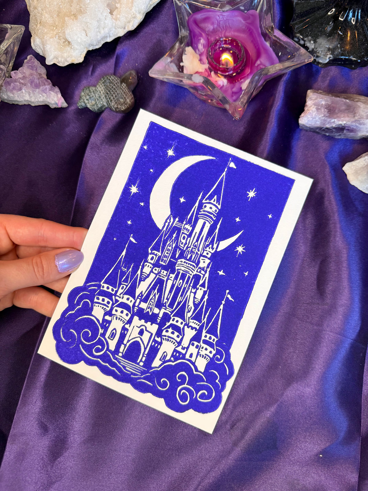 Castle Linocut Print