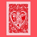 Cherub Linocut Print