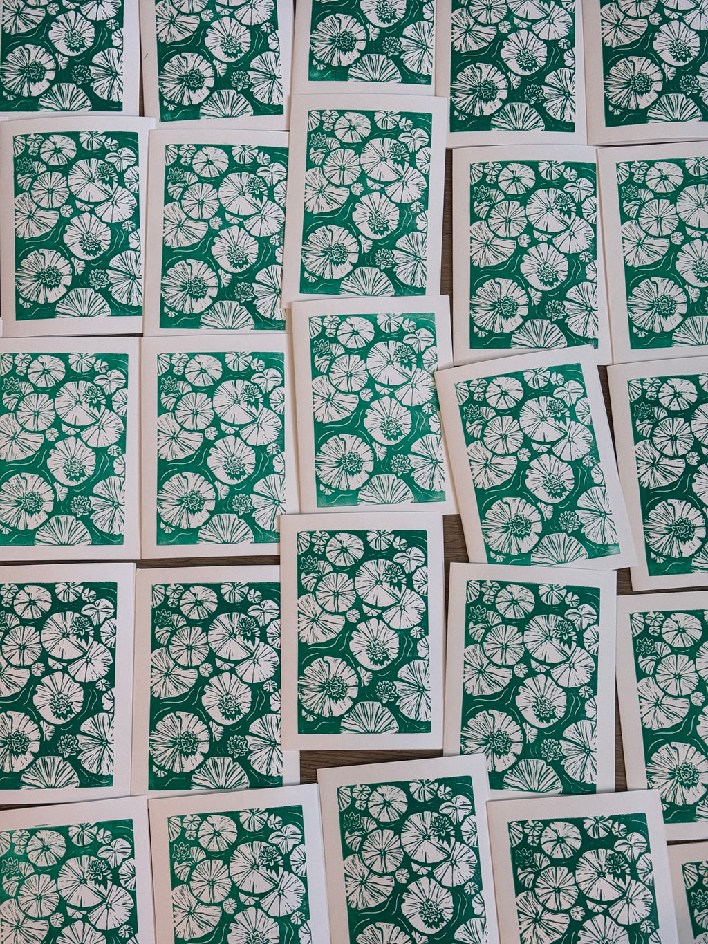 Lily Pad Linocut Print