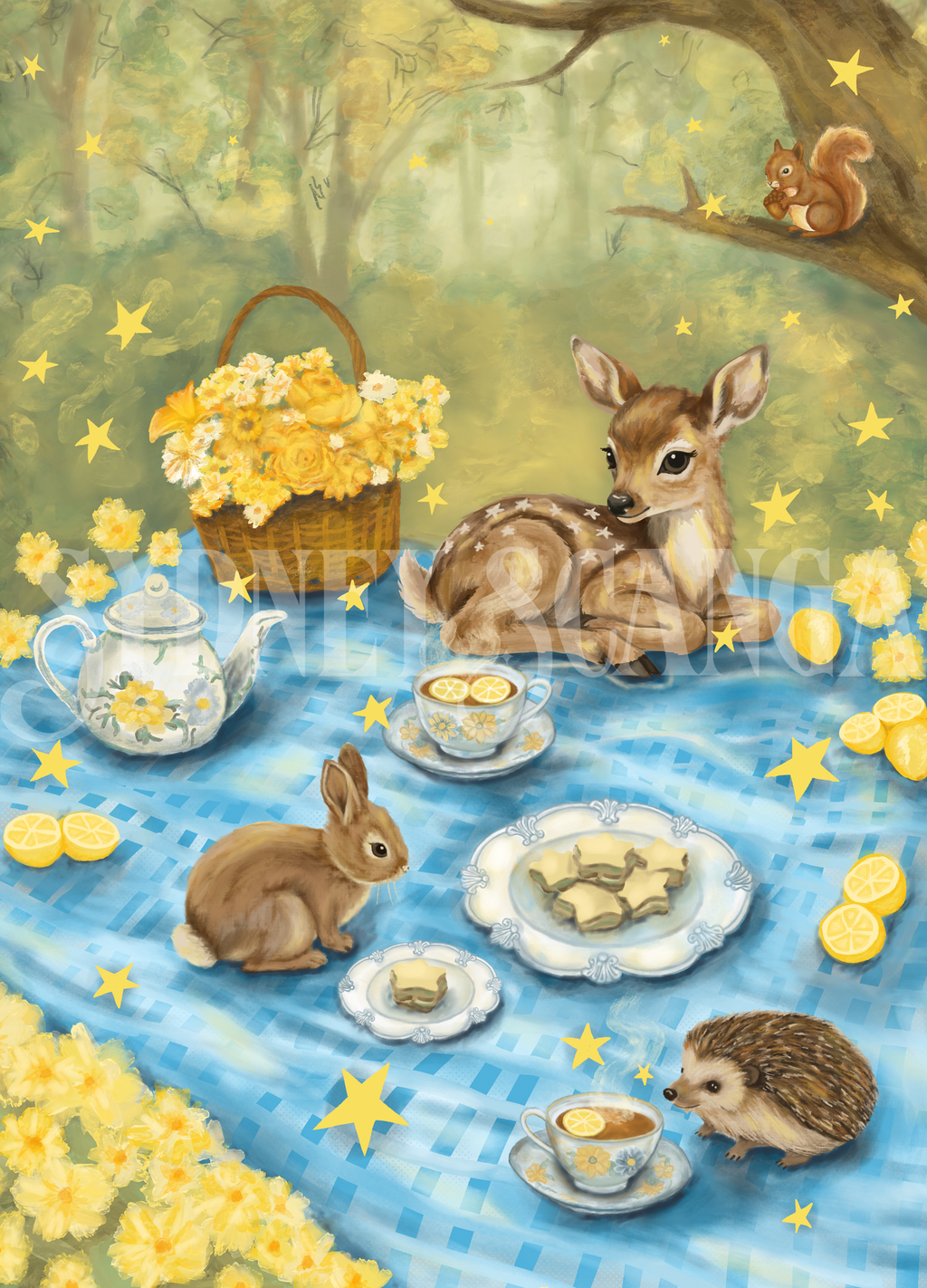 Woodland Picnic Print