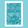 Under the Sea Linocut Print