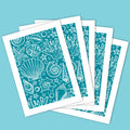 Under the Sea Linocut Card with Matching Envelope
