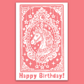Carousel Horse Birthday Greeting Card