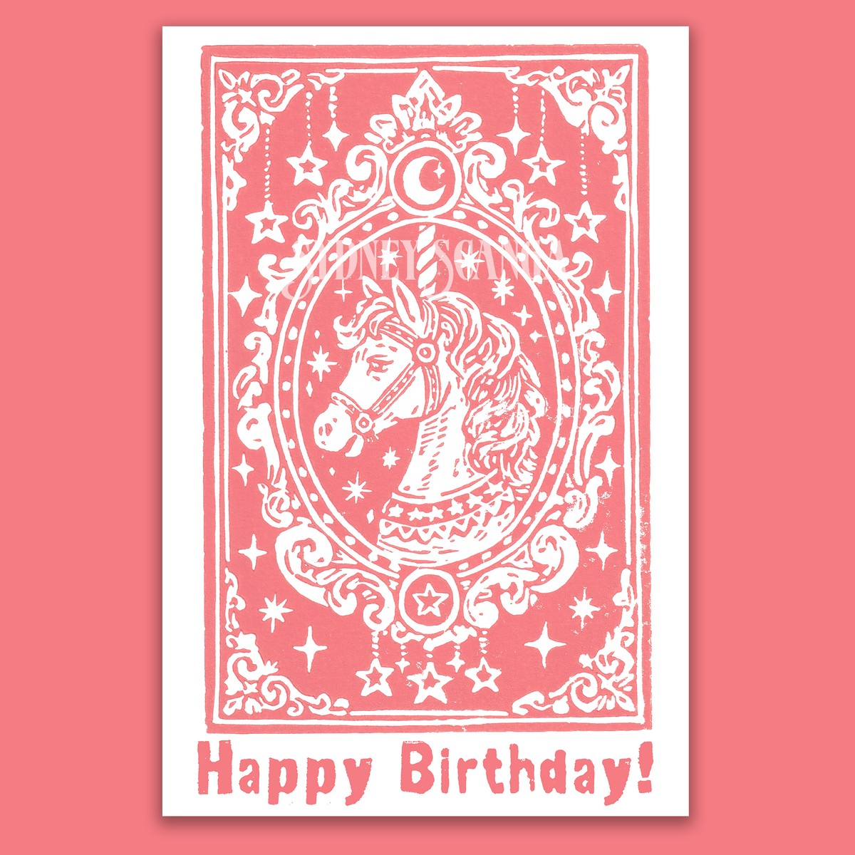 Carousel Horse Birthday Greeting Card