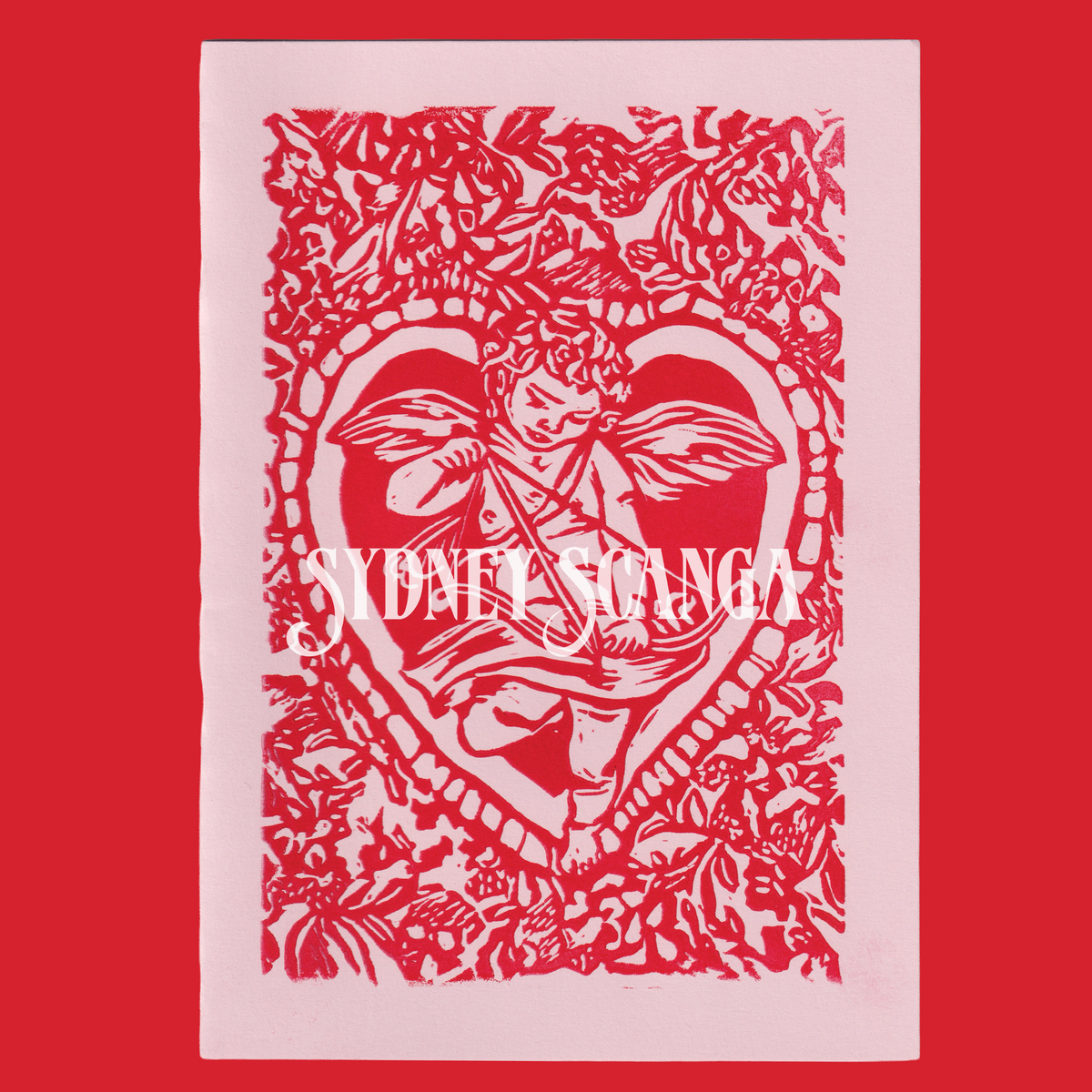 Cherub Linocut Print