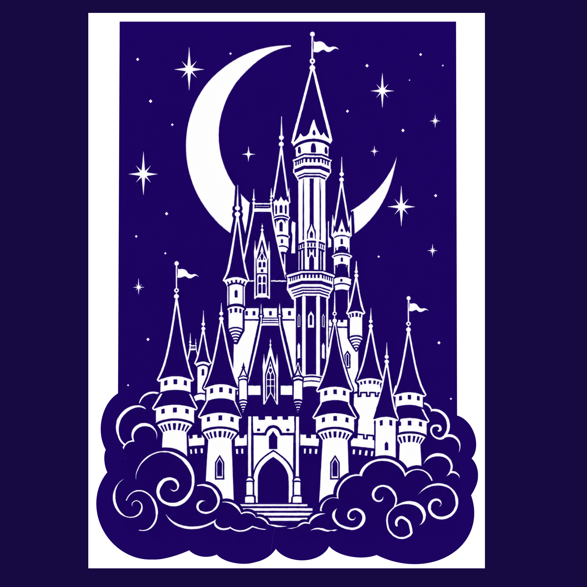 Castle Linocut Print