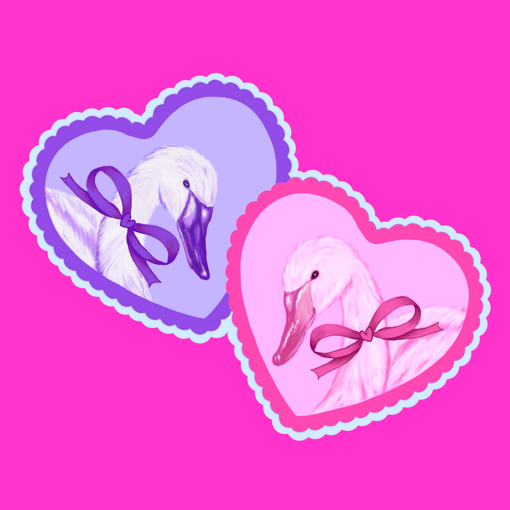Love Swan Sticker