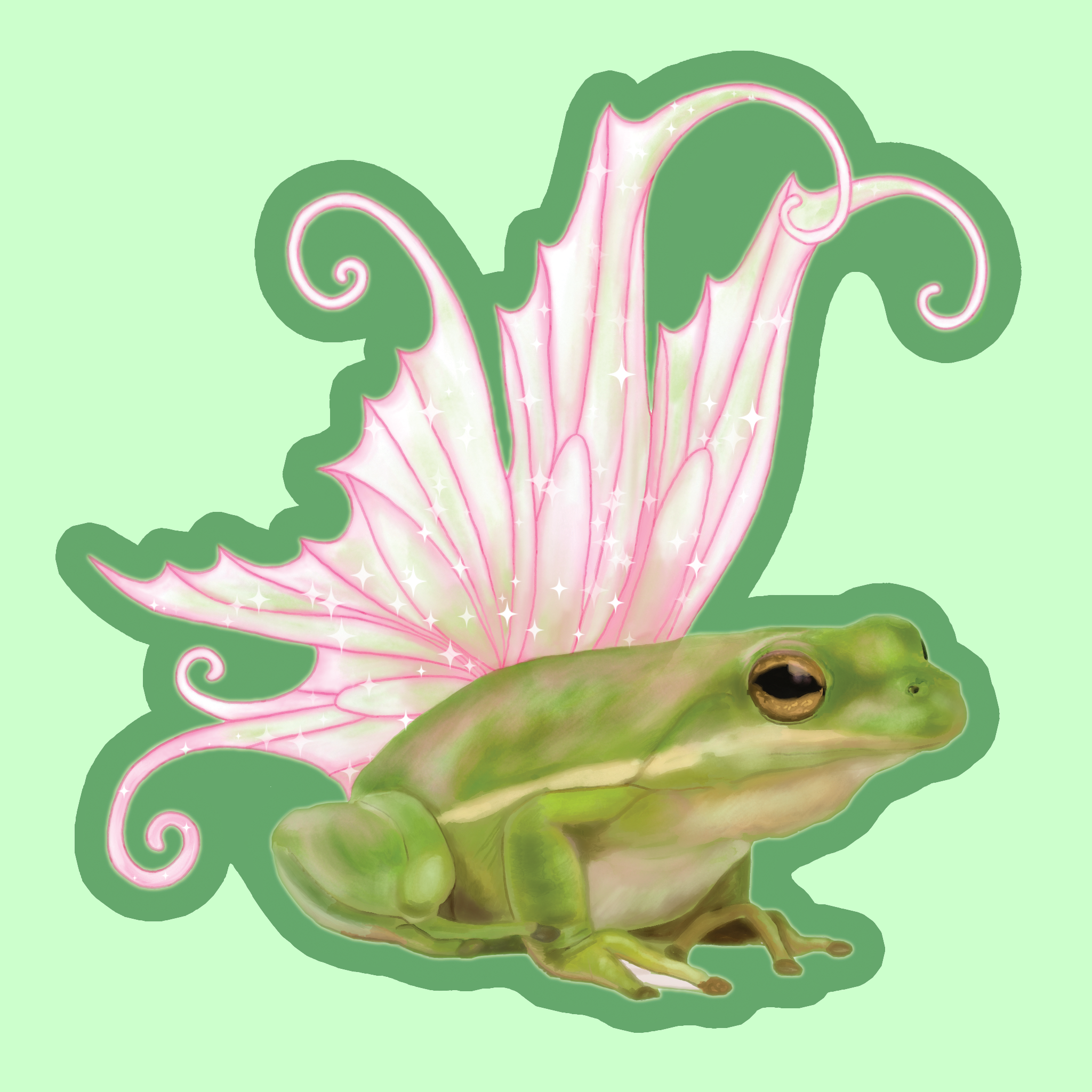 Fairy Frog Sticker