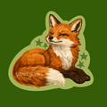 Whimsical Fox Sticker