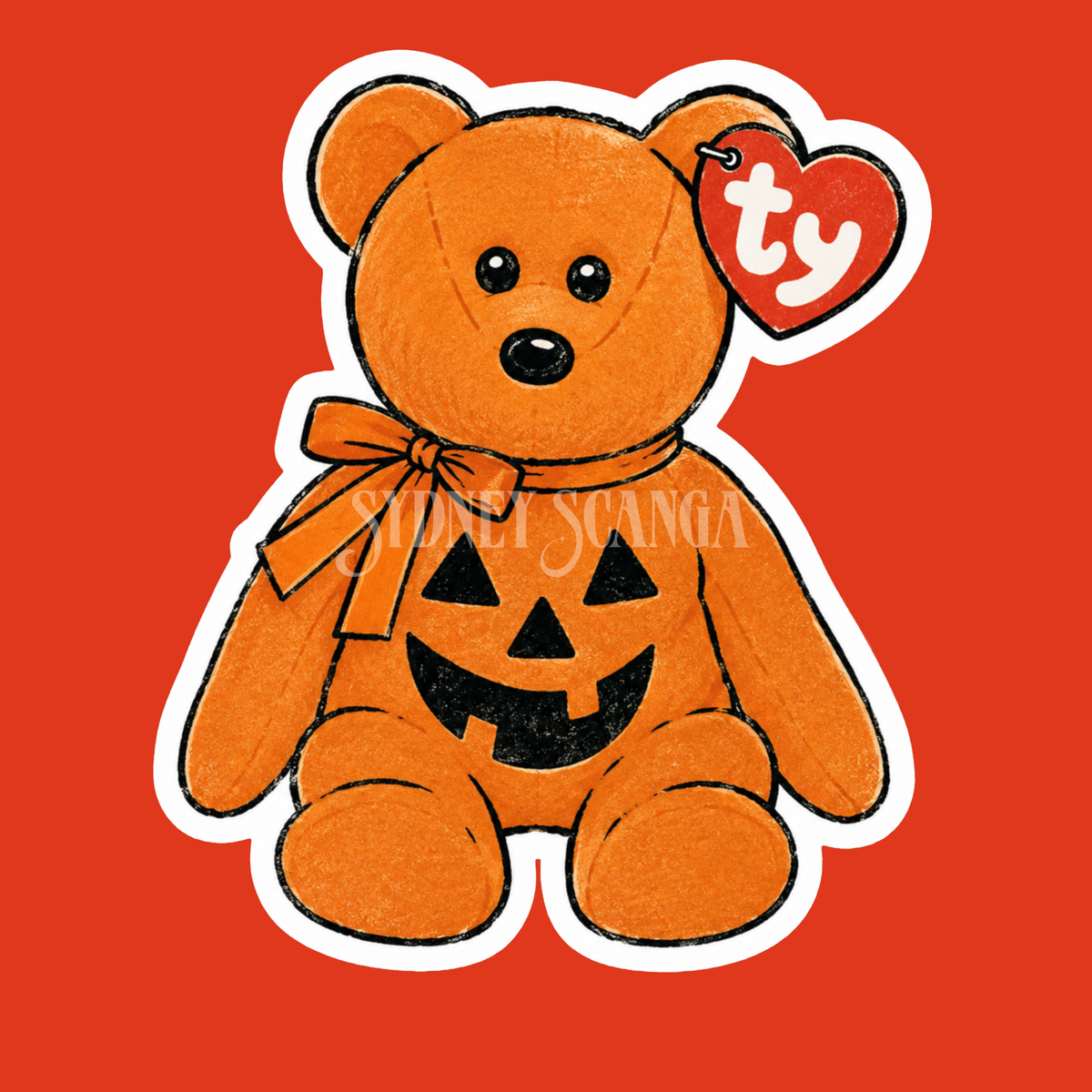 Halloween Beanie Baby Sticker