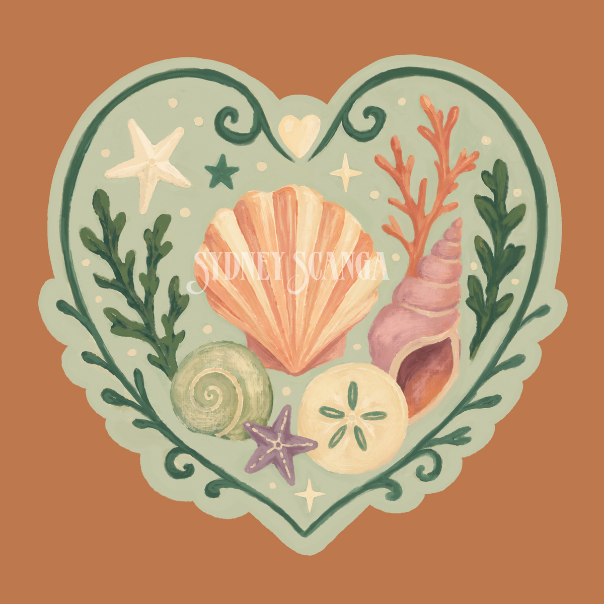Heart Shell Sticker