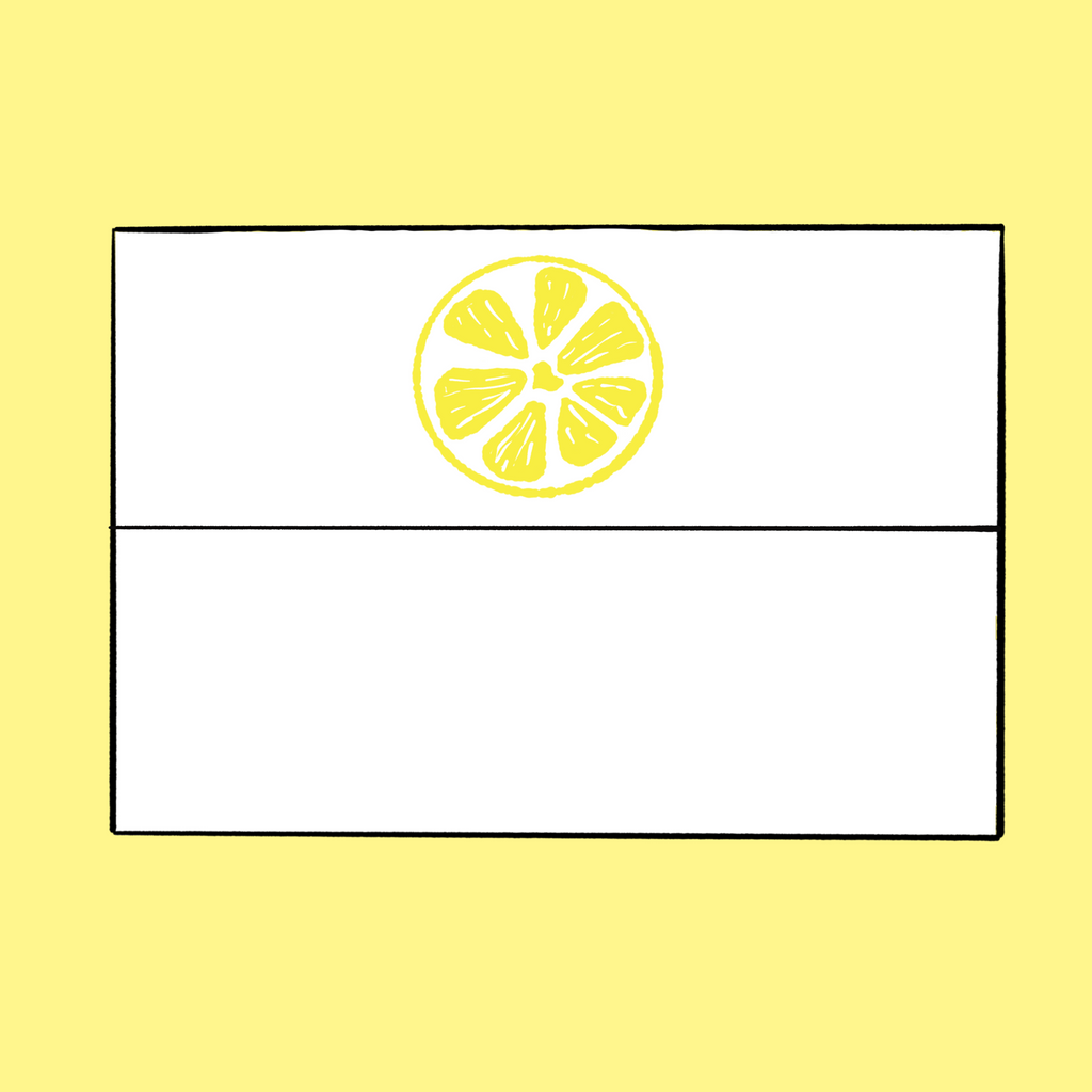 Lemon Linocut Card with Matching Envelope