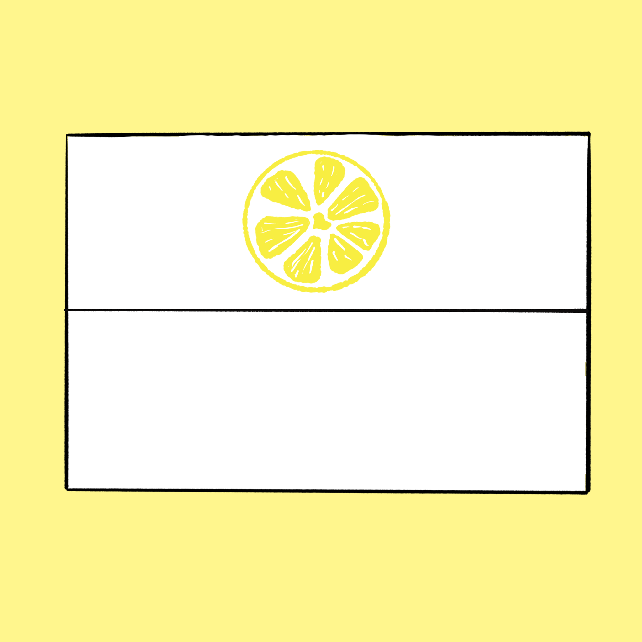 Lemon Linocut Card with Matching Envelope