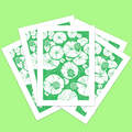 Lily Pad Linocut Card with Matching Envelope