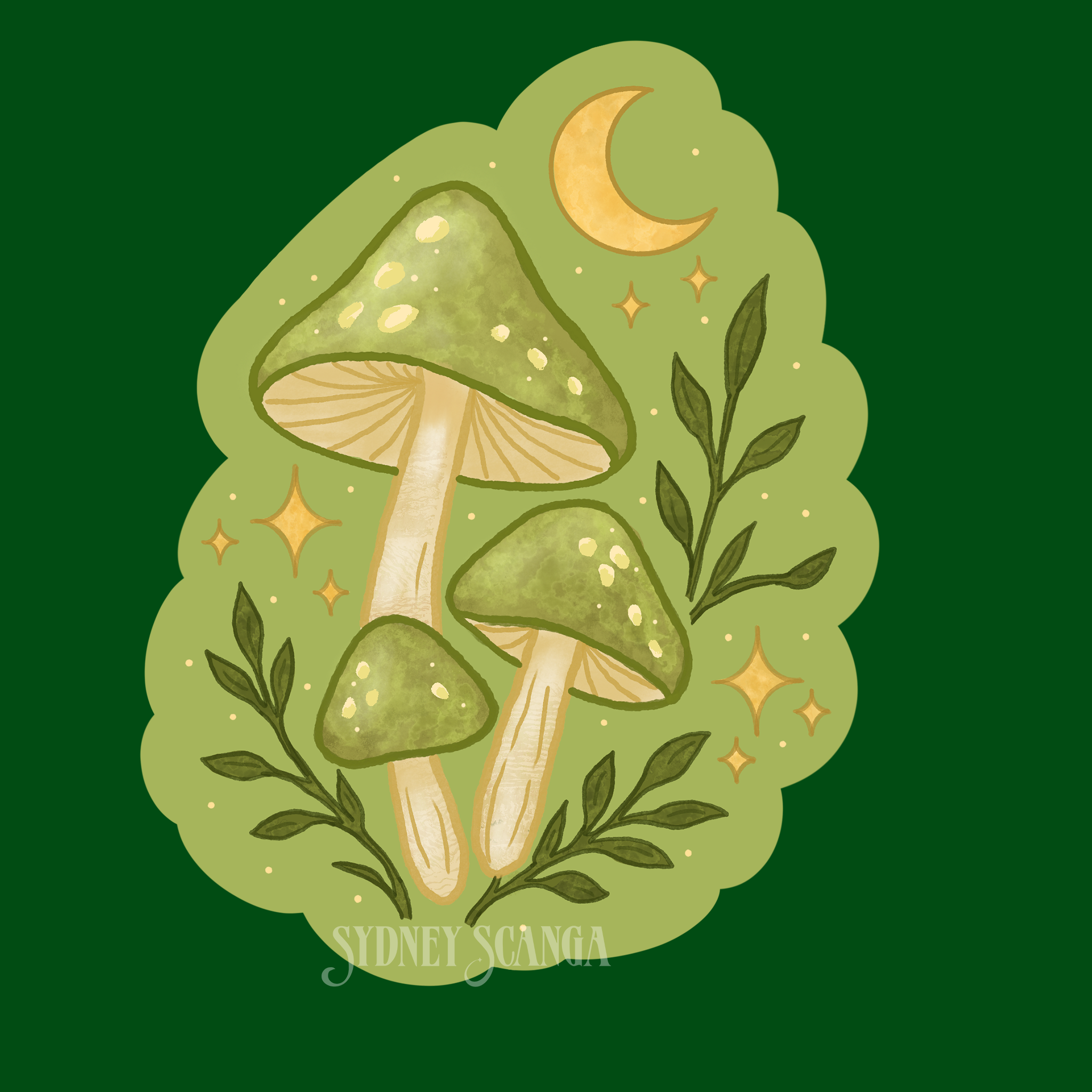 Whimsical Mushroom Sticker