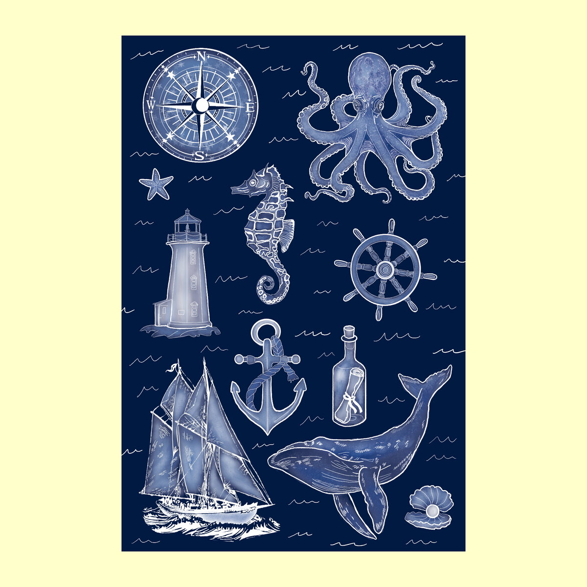 Ocean Sticker Sheet – Sydney Scanga Art