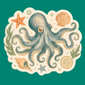 Under the Sea Octopus Sticker
