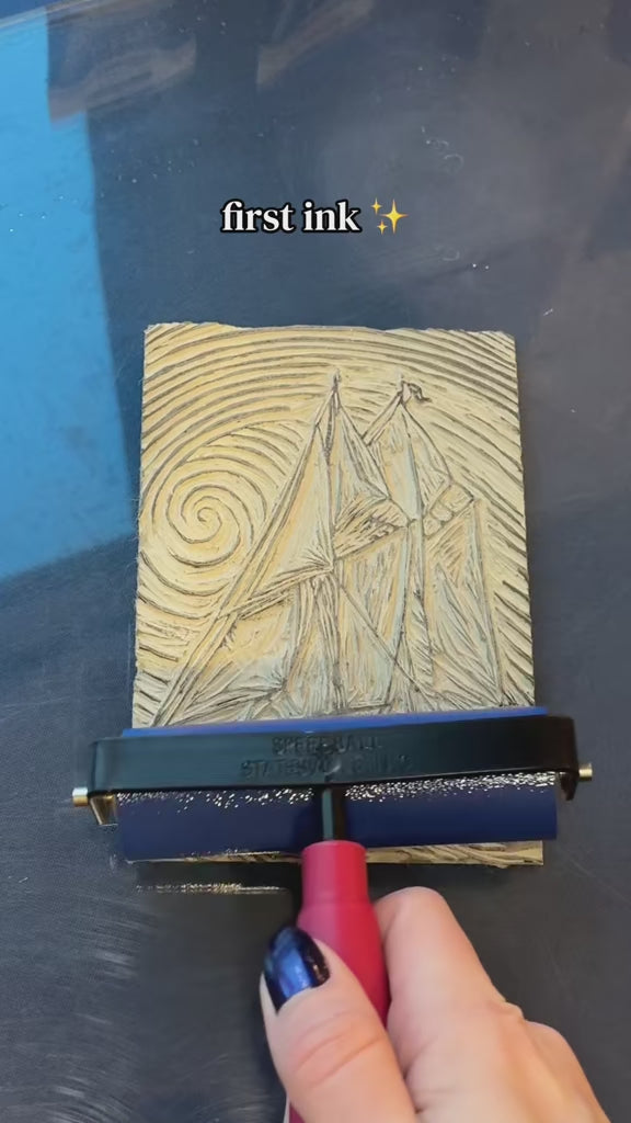 Bluenose Linocut Print