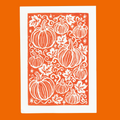 Pumpkin Linocut Print