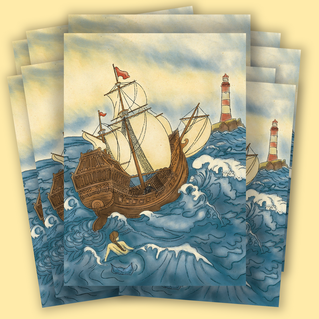 Ship Greeting Card