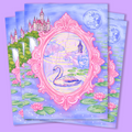 Swan Dreamscape Art Greeting Card